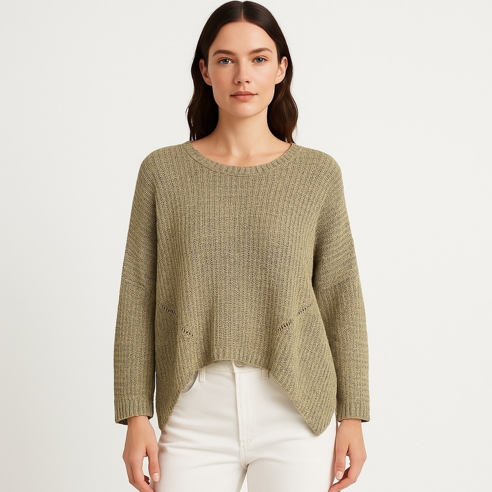 MOTH Anthropologie Olive Sweater Small